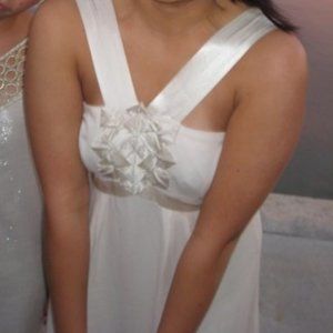 Banana Republic Ivory Cross Front Dress